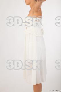 Whole body white dress modeling t pose of Leah 0003